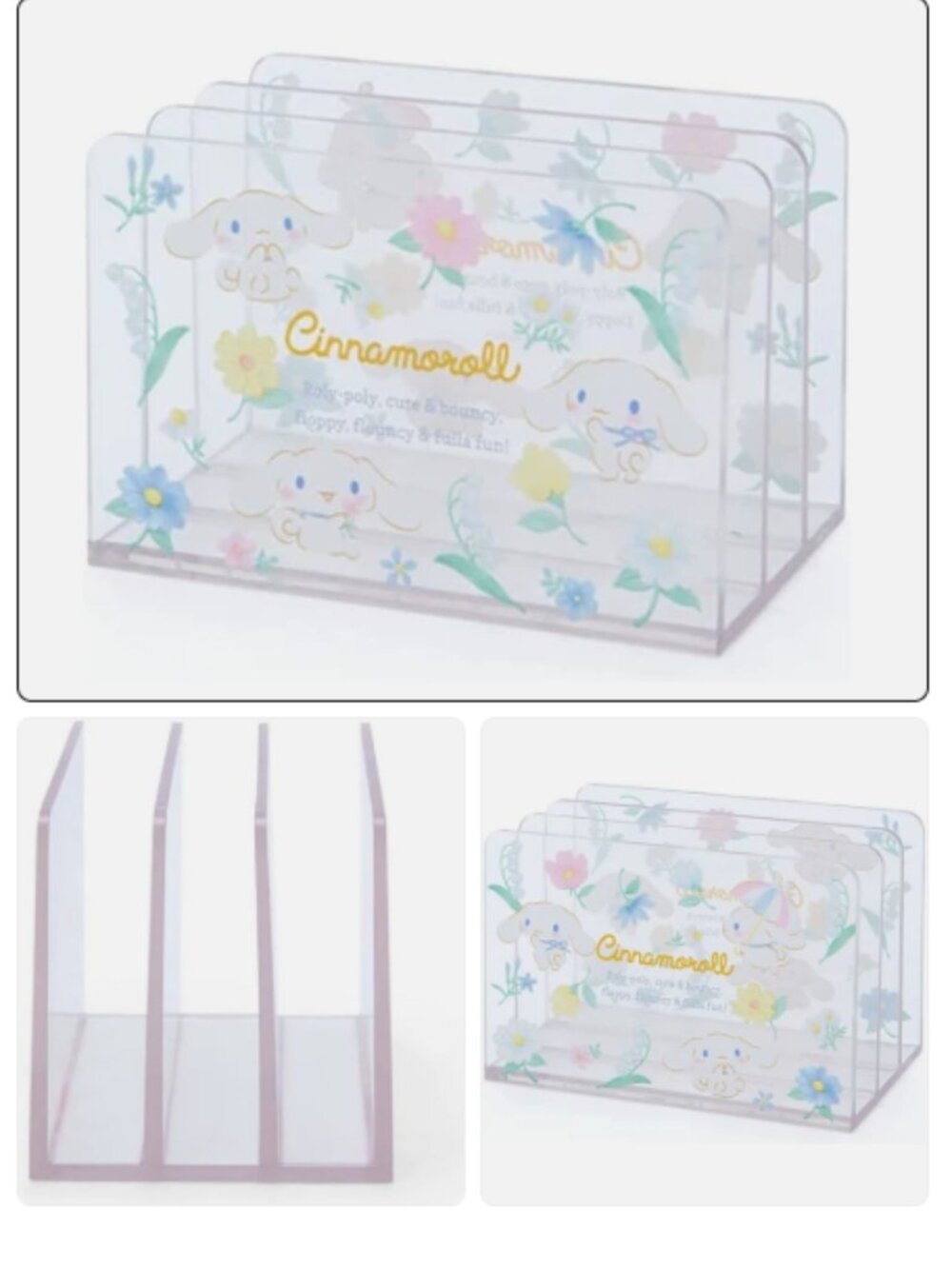 Cinnamoroll Organizer Storage Stand Dog Blue Memo Book Holder Paper